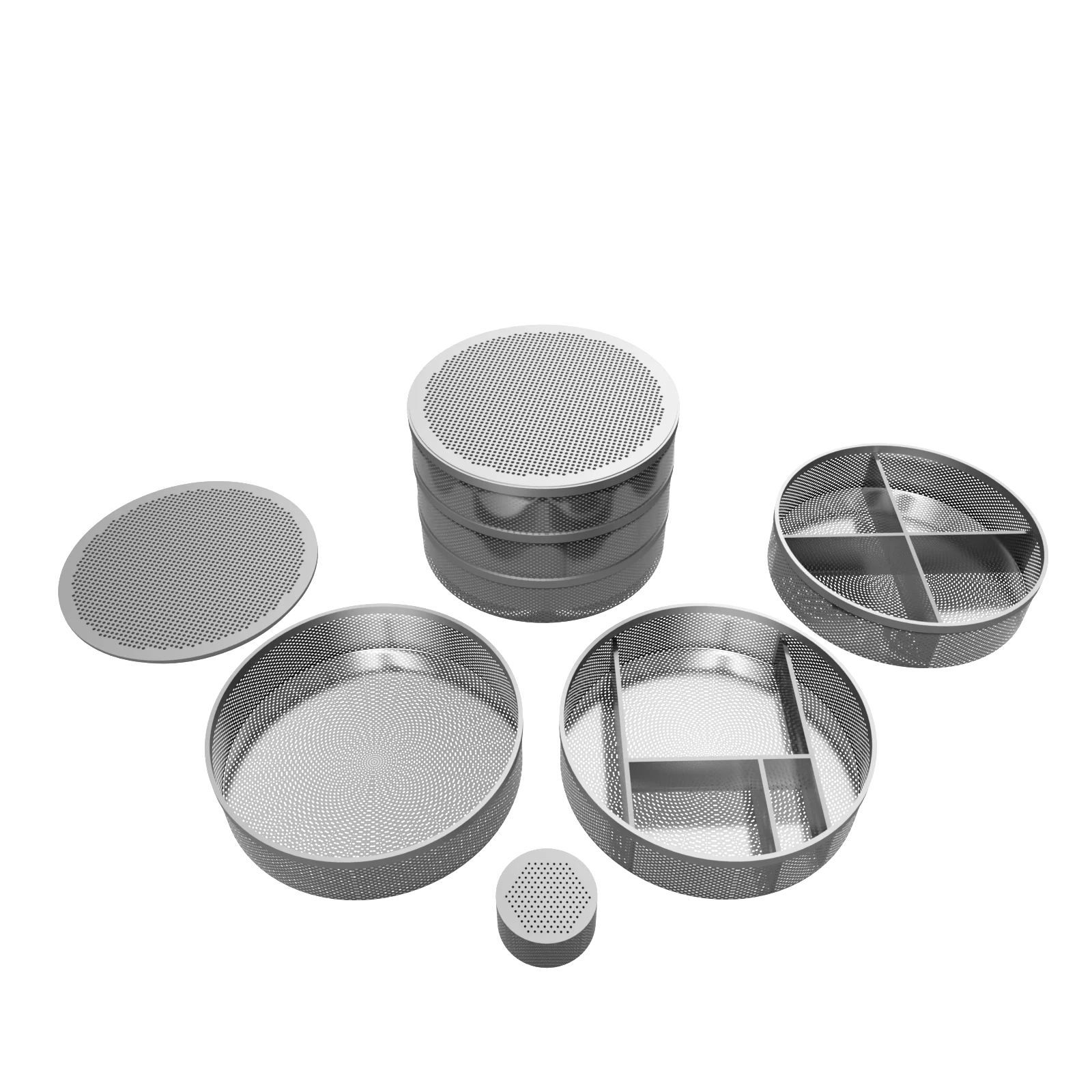 Metal basket for watch cleaning machine