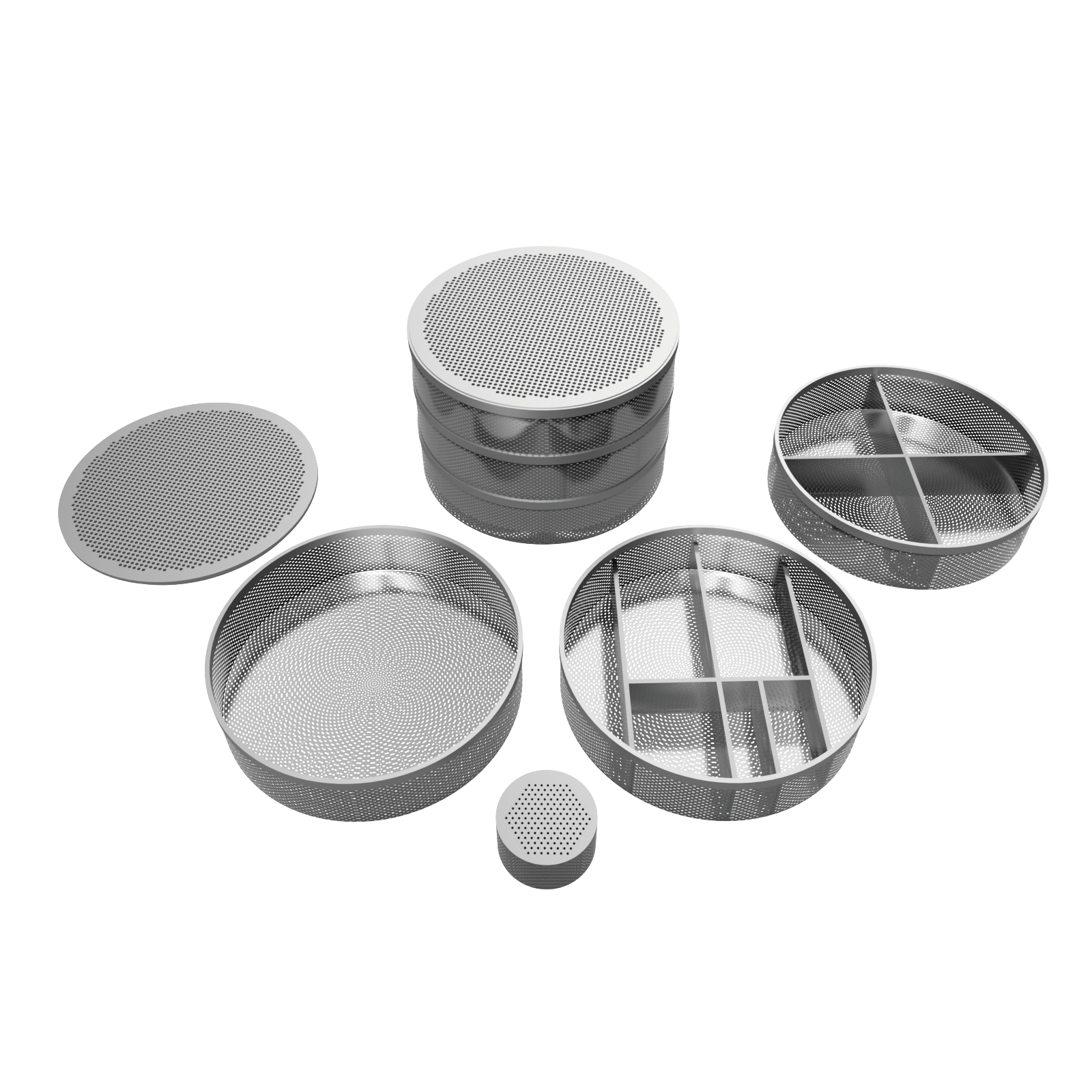 Metal basket for watch cleaning machine